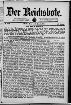 Der Reichsbote vom 20.09.1889