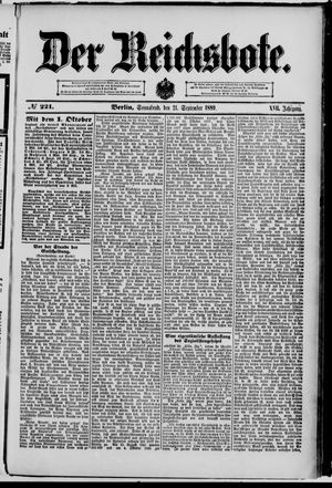 Der Reichsbote vom 21.09.1889