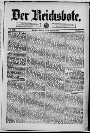 Der Reichsbote vom 29.09.1889