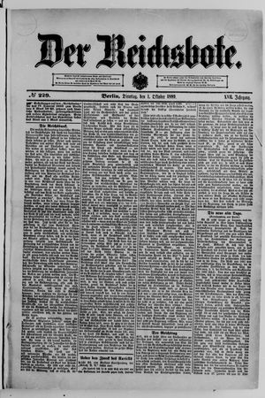 Der Reichsbote vom 01.10.1889