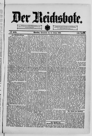 Der Reichsbote vom 12.10.1889