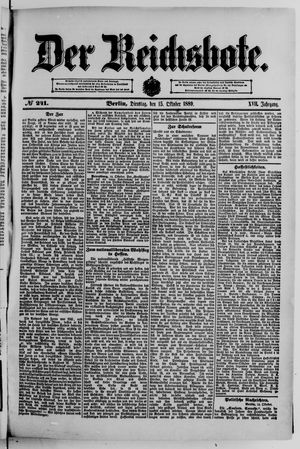 Der Reichsbote vom 15.10.1889