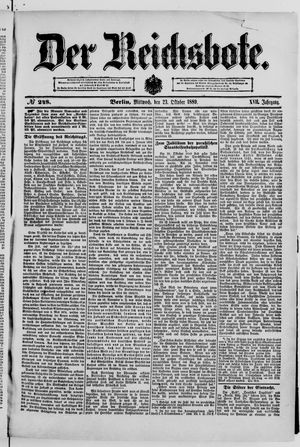 Der Reichsbote vom 23.10.1889