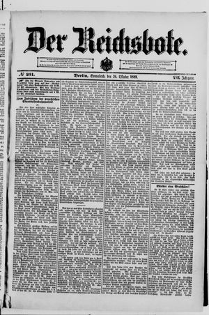 Der Reichsbote vom 26.10.1889