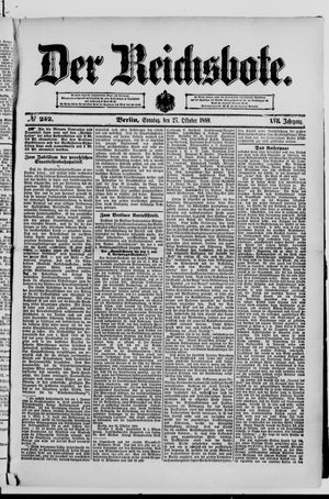Der Reichsbote vom 27.10.1889