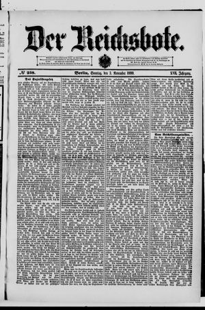 Der Reichsbote vom 03.11.1889