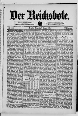 Der Reichsbote vom 08.11.1889