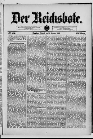 Der Reichsbote vom 20.11.1889