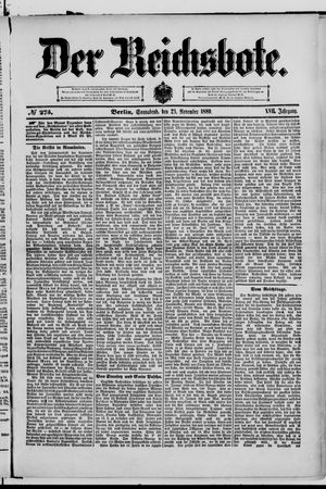 Der Reichsbote vom 23.11.1889