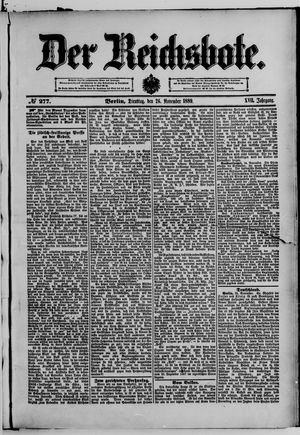 Der Reichsbote vom 26.11.1889