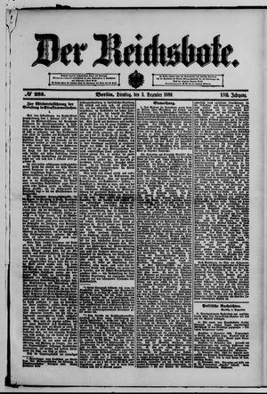 Der Reichsbote vom 03.12.1889