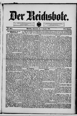 Der Reichsbote vom 07.12.1889