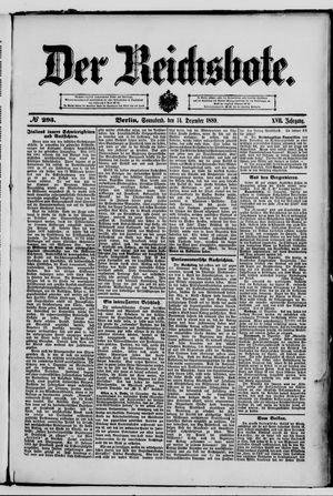 Der Reichsbote vom 14.12.1889