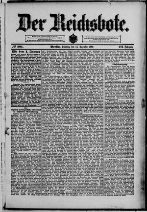 Der Reichsbote vom 24.12.1889