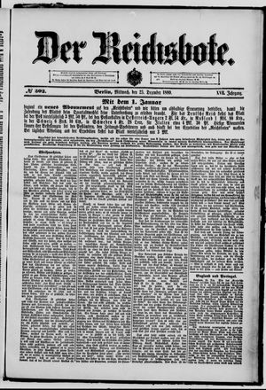 Der Reichsbote vom 25.12.1889
