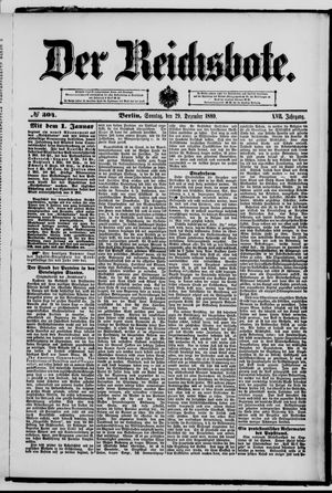 Der Reichsbote vom 29.12.1889