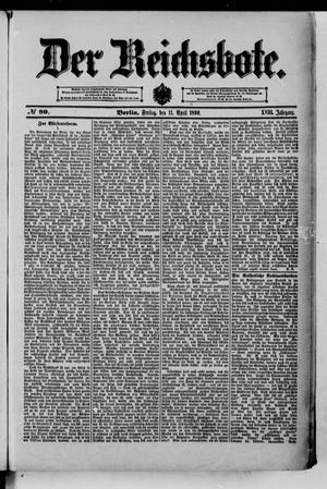 Der Reichsbote vom 11.04.1890