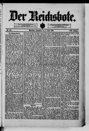 Der Reichsbote vom 12.04.1890