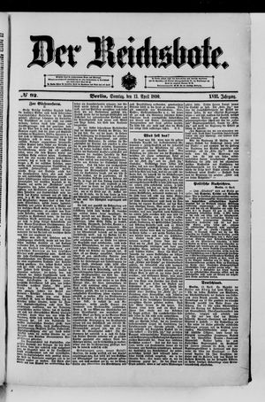 Der Reichsbote vom 13.04.1890