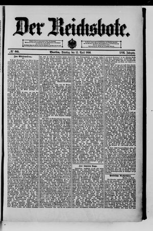 Der Reichsbote vom 15.04.1890