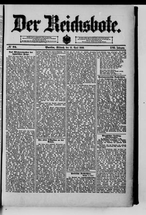 Der Reichsbote on Apr 16, 1890