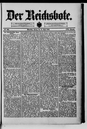 Der Reichsbote vom 18.04.1890