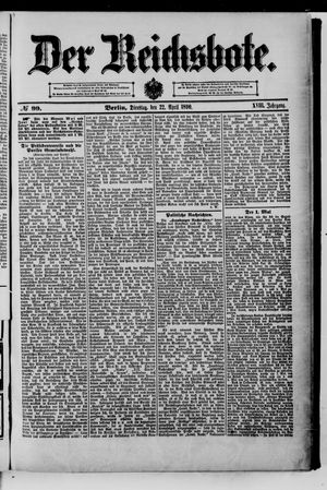Der Reichsbote on Apr 22, 1890