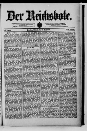 Der Reichsbote vom 23.04.1890