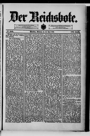 Der Reichsbote vom 30.04.1890