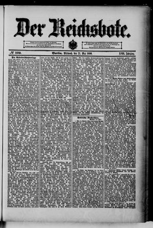 Der Reichsbote on May 21, 1890