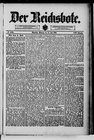 Der Reichsbote vom 25.06.1890