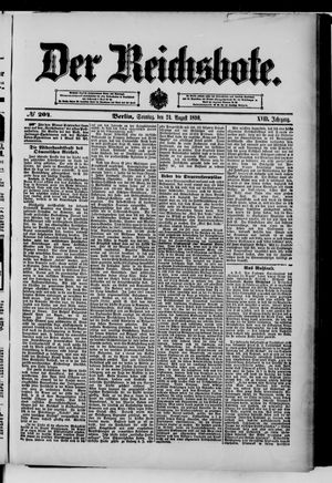 Der Reichsbote vom 24.08.1890