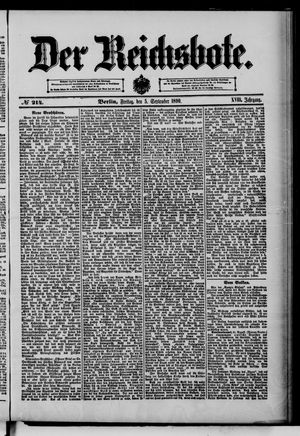 Der Reichsbote on Sep 5, 1890