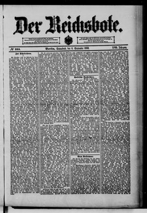 Der Reichsbote on Sep 6, 1890