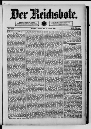 Der Reichsbote vom 12.10.1890