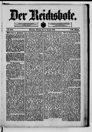 Der Reichsbote vom 31.12.1890