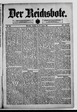 Der Reichsbote on Jan 20, 1891