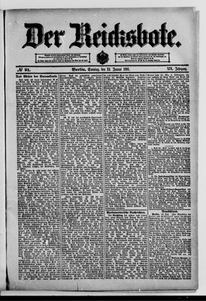 Der Reichsbote on Jan 25, 1891