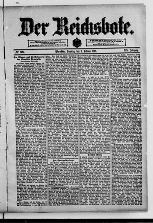 Der Reichsbote on Feb 3, 1891
