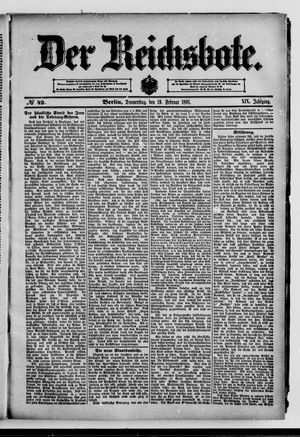 Der Reichsbote on Feb 19, 1891