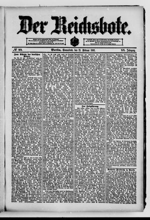 Der Reichsbote vom 21.02.1891