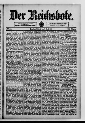 Der Reichsbote vom 08.04.1891
