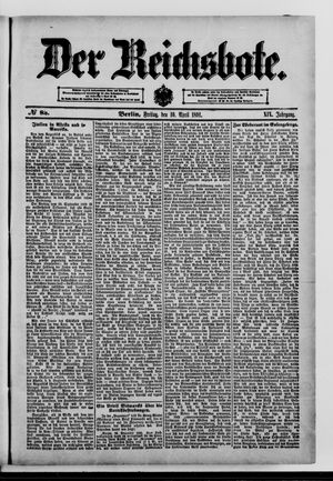 Der Reichsbote vom 10.04.1891