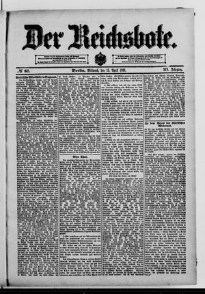 Der Reichsbote on Apr 15, 1891