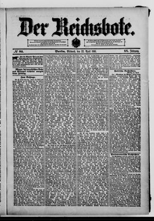 Der Reichsbote on Apr 22, 1891