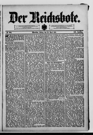 Der Reichsbote on Apr 24, 1891