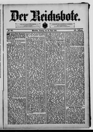 Der Reichsbote on Apr 28, 1891