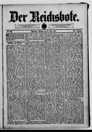 Der Reichsbote on Apr 29, 1891