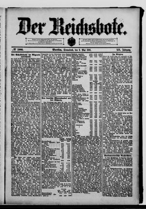 Der Reichsbote on May 9, 1891