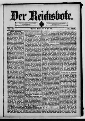 Der Reichsbote vom 10.06.1891